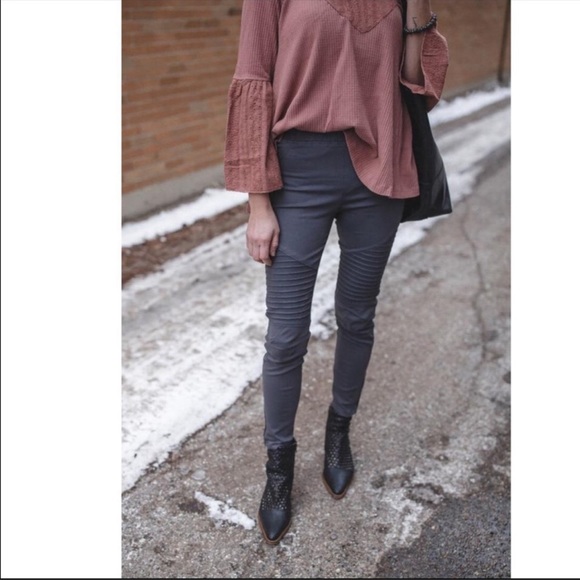 Charcoal grey zipper detail best motto jeggings - Picture 4 of 4